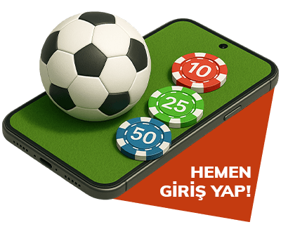 futbol topu ve çipler ile giriş yap görseli
